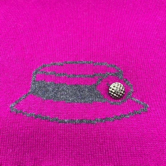 CHANEL MAGENTA / PINK 2009 FRINGED CASHMERE KNIT SCARF - Picture 3 of 13
